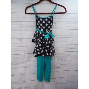 Weissman Costumes Polka Dot Catsuit with Bow Tiered Bodice over Leggings size IC